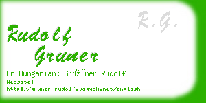 rudolf gruner business card